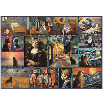 Meows artísticos rompecabezas Puzzle 1000 piezas